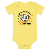 Load image into Gallery viewer, My Dad Saves For My Future In Bitcoin (Piggy Bank) Infant One Piece - fomo21
