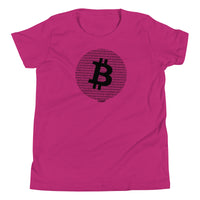 Load image into Gallery viewer, Binary Bitcoin Circle Design Youth T-Shirt-Youth T-Shirt-fomo21
