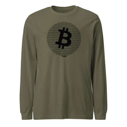 Binary Bitcoin Long Sleeve T-Shirt-fomo21