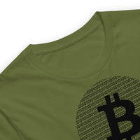 Load image into Gallery viewer, Binary Bitcoin Round Design T-Shirt-T-Shirt-fomo21
