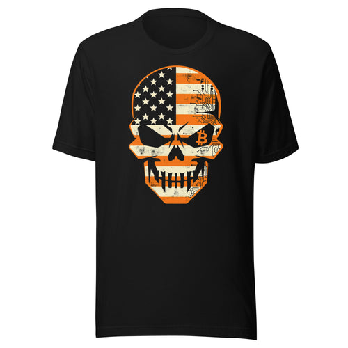 Bitcoin American Patriot Skull T-Shirt-fomo21