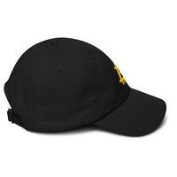 Load image into Gallery viewer, Bitcoin B Angled (Gold Embroidery) Dad Hat-Dad Hat-fomo21

