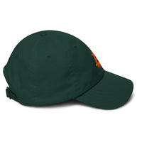 Load image into Gallery viewer, Bitcoin B Angled (Orange Embroidery) Dad Hat-fomo21
