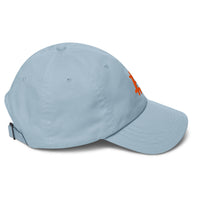 Load image into Gallery viewer, Bitcoin B Angled (Orange Embroidery) Dad Hat-fomo21
