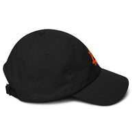 Load image into Gallery viewer, Bitcoin B Angled (Orange Embroidery) Dad Hat-fomo21
