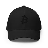 Load image into Gallery viewer, Bitcoin B (Black Embroidery) Flexfit Hat-fomo21
