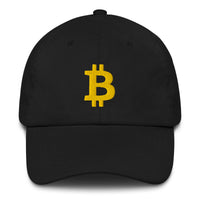 Load image into Gallery viewer, Bitcoin B (Gold Embroidery) Dad Hat-Dad Hat-fomo21
