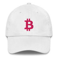 Load image into Gallery viewer, Bitcoin B (Magenta Embroidery) Dad Hat-fomo21

