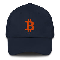 Load image into Gallery viewer, Bitcoin B (Orange Embroidery) Dad Hat-fomo21
