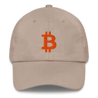 Load image into Gallery viewer, Bitcoin B (Orange Embroidery) Dad Hat-fomo21

