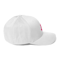 Load image into Gallery viewer, Bitcoin B (Pink Embroidery) Flexfit Hat-Flexfit Hat-fomo21
