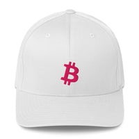 Load image into Gallery viewer, Bitcoin B (Pink Embroidery) Flexfit Hat-Flexfit Hat-fomo21
