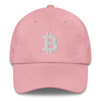 Load image into Gallery viewer, Bitcoin B (White Embroidery) Dad Hat-fomo21
