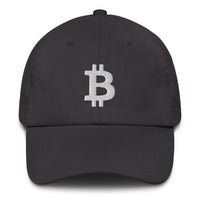 Load image into Gallery viewer, Bitcoin B (White Embroidery) Dad Hat-fomo21
