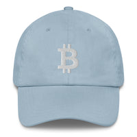 Load image into Gallery viewer, Bitcoin B (White Embroidery) Dad Hat-fomo21
