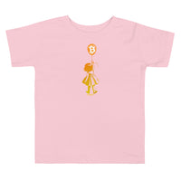 Load image into Gallery viewer, Bitcoin Balloon Girl Toddler T-Shirt-fomo21

