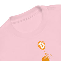 Load image into Gallery viewer, Bitcoin Balloon Girl Toddler T-Shirt-fomo21
