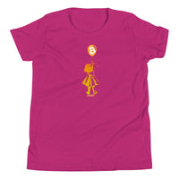 Load image into Gallery viewer, Bitcoin Balloon Girl Youth T-Shirt-fomo21
