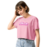 Load image into Gallery viewer, Bitcoin Bubble Script Logo Women's Crop Top-Crop Top-fomo21
