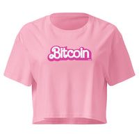 Load image into Gallery viewer, Bitcoin Bubble Script Logo Women's Crop Top-Crop Top-fomo21
