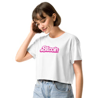 Load image into Gallery viewer, Bitcoin Bubble Script Logo Women's Crop Top-Crop Top-fomo21
