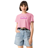 Load image into Gallery viewer, Bitcoin Bubble Script Logo Women's Crop Top-Crop Top-fomo21
