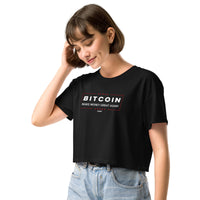 Load image into Gallery viewer, Bitcoin Campaign Statement Women's Crop Top-Crop Top-fomo21
