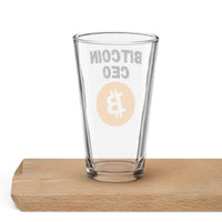 Load image into Gallery viewer, Bitcoin CEO Pint Glass-Pint Glass-fomo21

