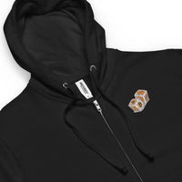 Load image into Gallery viewer, Black zip-up hoodie sweatshirt with &quot;Bitcoin Dice Las Vegas 2025&quot; design
