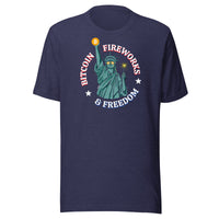 Load image into Gallery viewer, Bitcoin Fireworks And Freedom T-Shirt-fomo21
