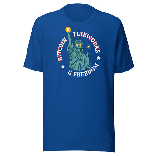 Bitcoin Fireworks And Freedom T-Shirt-fomo21