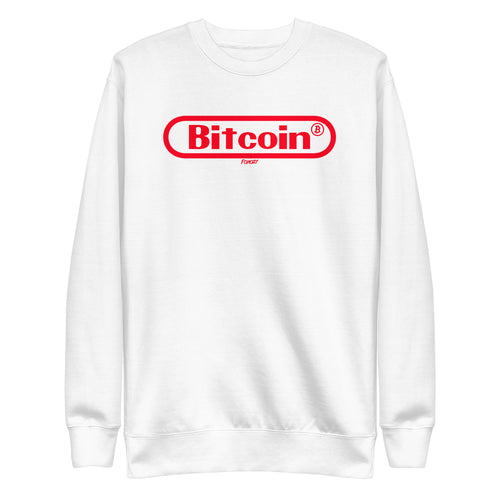 Bitcoin Gamer (Red Graphic) Crewneck Sweatshirt-fomo21