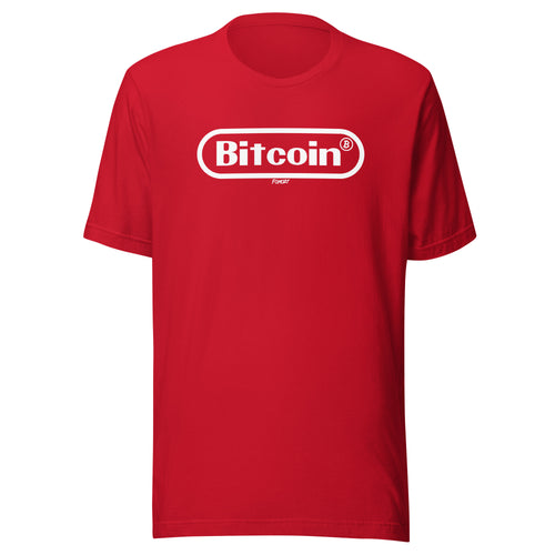 Bitcoin Gamer White Graphic T-Shirt-fomo21
