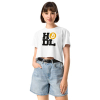 Load image into Gallery viewer, Bitcoin HODL Statement Women's Crop Top-Crop Top-fomo21
