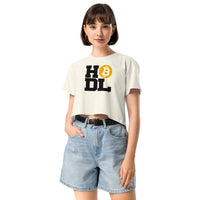Load image into Gallery viewer, Bitcoin HODL Statement Women's Crop Top-Crop Top-fomo21
