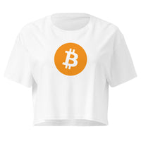 Load image into Gallery viewer, Bitcoin Icon Circle Women's Crop Top-Crop Top-fomo21
