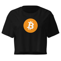 Load image into Gallery viewer, Bitcoin Icon Circle Women's Crop Top-Crop Top-fomo21
