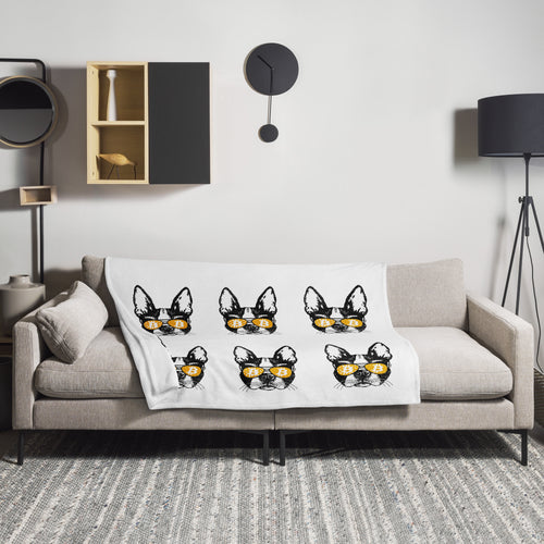 Bitcoin Is For The Dogs Throw Blanket-fomo21