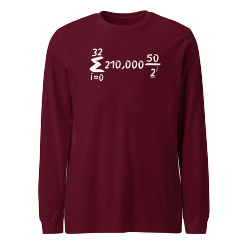 Bitcoin Is Math Long Sleeve T-Shirt-fomo21