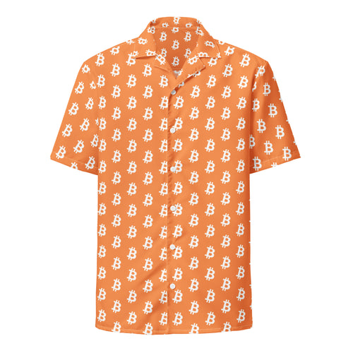 Bitcoin Logo Button-Down Shirt-fomo21