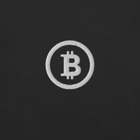 Load image into Gallery viewer, Bitcoin Logo White Embroidered T-Shirt-Embroidered T-Shirt-fomo21

