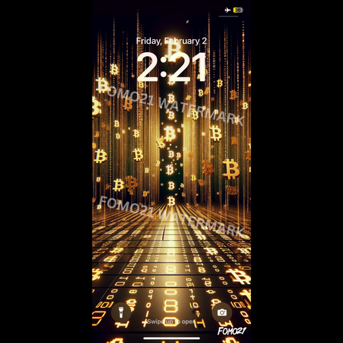 Bitcoin Matrix Gold iPhone Wallpaper-fomo21