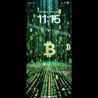 Load image into Gallery viewer, Bitcoin Matrix iPhone Wallpaper-fomo21
