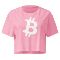 Load image into Gallery viewer, Bitcoin Minimal Symbol Women's Crop Top-Crop Top-fomo21
