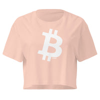 Load image into Gallery viewer, Bitcoin Minimal Symbol Women's Crop Top-Crop Top-fomo21
