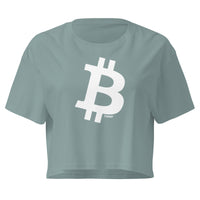 Load image into Gallery viewer, Bitcoin Minimal Symbol Women's Crop Top-Crop Top-fomo21
