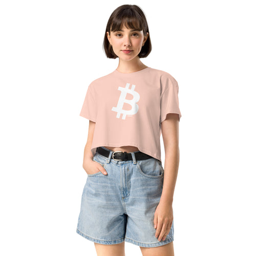 Bitcoin Minimal Symbol Women's Crop Top-fomo21