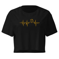 Load image into Gallery viewer, Bitcoin Pulse Line Graphic Women's Crop Top-Crop Top-fomo21
