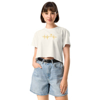 Load image into Gallery viewer, Bitcoin Pulse Line Graphic Women's Crop Top-Crop Top-fomo21
