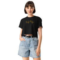 Load image into Gallery viewer, Bitcoin Pulse Line Graphic Women's Crop Top-Crop Top-fomo21
